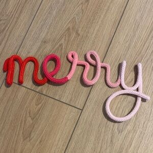 Metal knit art “Merry”